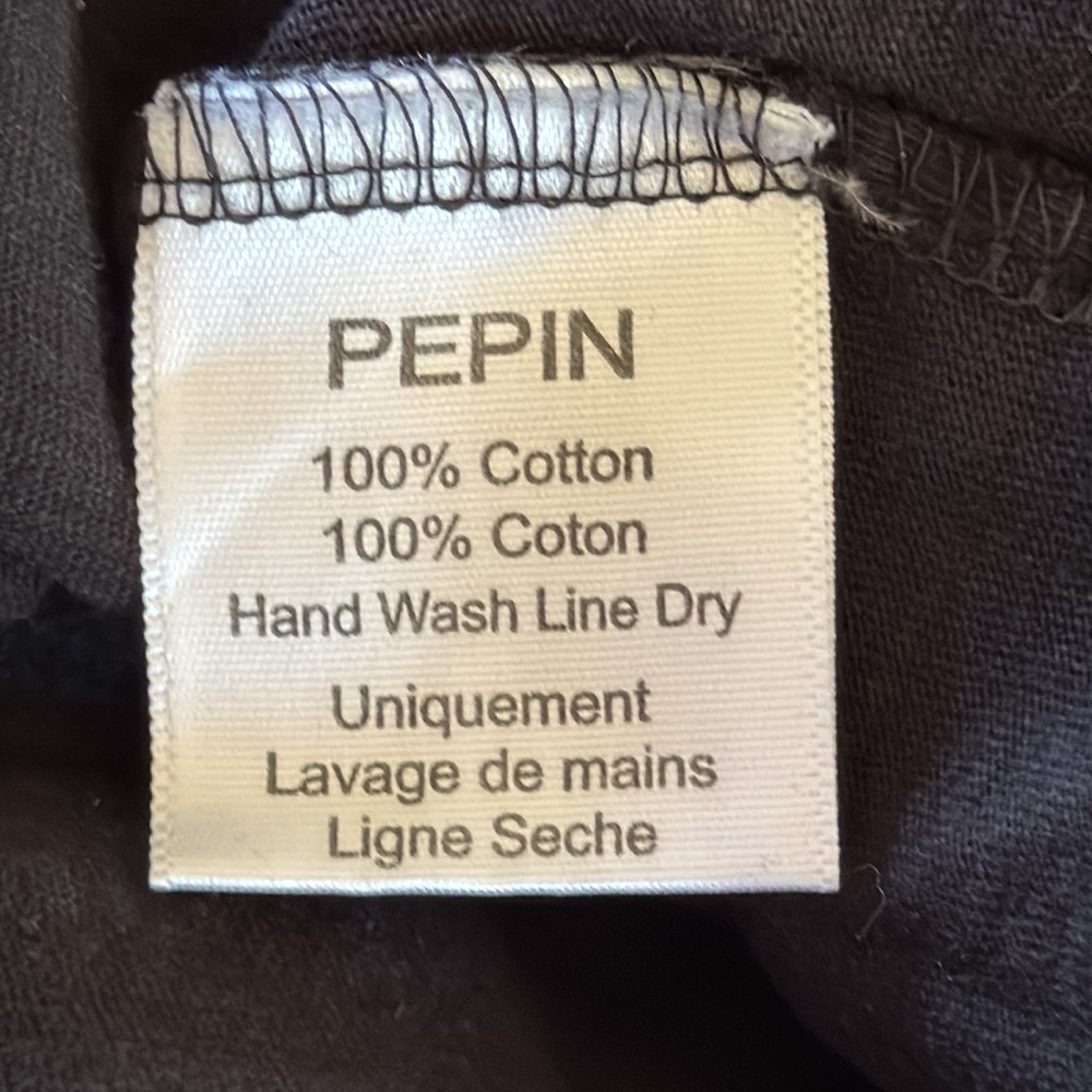 Pepin Women's Black V-Neck Crocheted Design Top Size Medium - Picture 5 of 5
